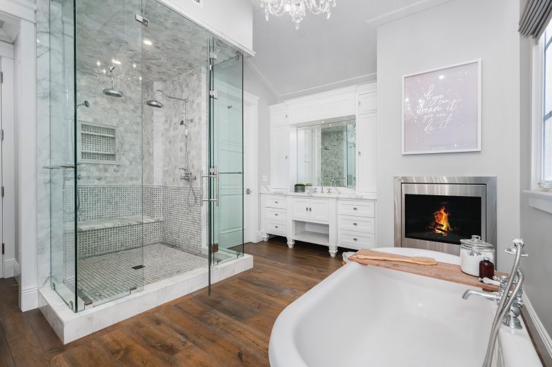 Spa-Style Shower with Bench